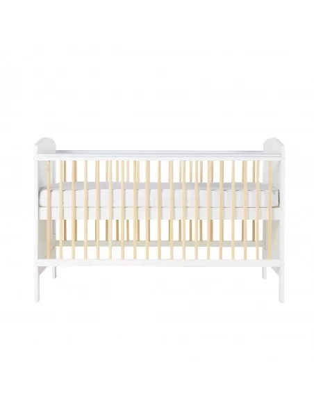 Ickle Bubba Coleby Scandi Classic Cot Bed-White All Seasons Premium Pocket Sprung Mattress Ickle Bubba