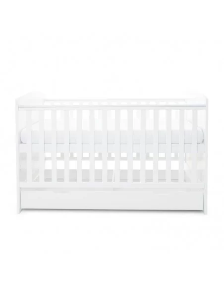 Ickle Bubba Coleby Classic Cot Bed & Under Drawer-White With All Seasons Premium Pocket Sprung Mattress (140 x 70cm) Ickle Bubba