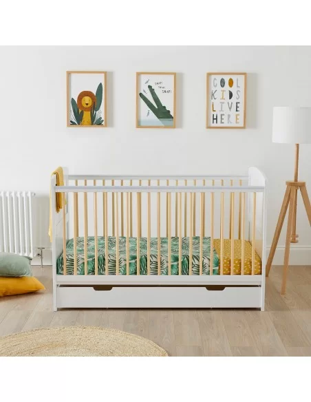 Ickle Bubba Coleby Classic Cot Bed And Under Drawer With All Seasons Premium Pocket Sprung Mattress Ickle Bubba