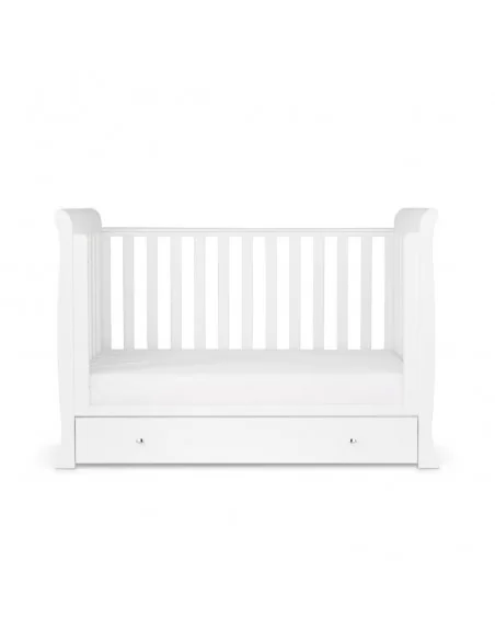Ickle Bubba Snowdon 4 in 1 Mini 2 Piece Furniture Set-White With All Seasons Premium Pocket Sprung Mattress Ickle Bubba