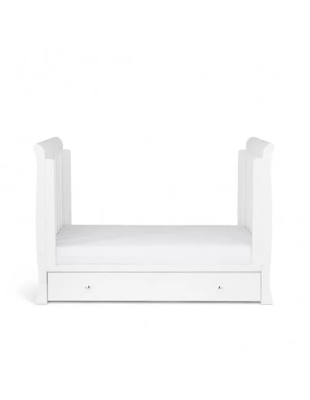 Ickle Bubba Snowdon 4 in 1 Mini 2 Piece Furniture Set-White With All Seasons Premium Pocket Sprung Mattress Ickle Bubba