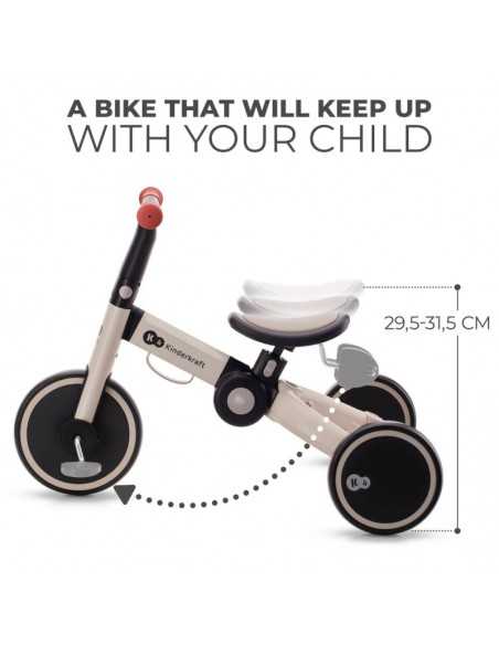 Kinderkraft 4TRIKE Balance Bike 3in1-Silver Grey kinderkraft