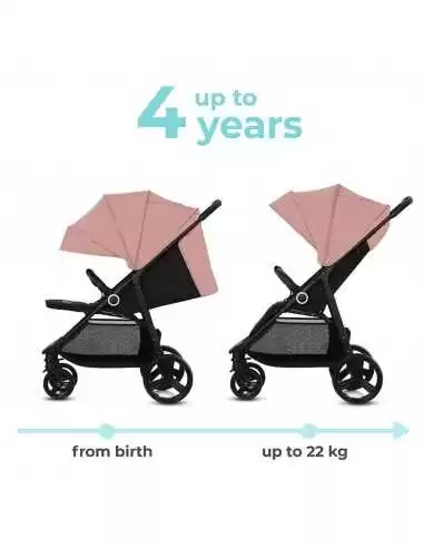 Kinderkraft Grande Plus Pushchair-Pink Kinderkraft Grande Plus Pushchair-Pink