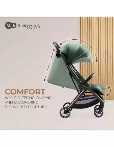 Kinderkraft Nubi 2 Lightweight Compact Pushchair-Cloudy Grey