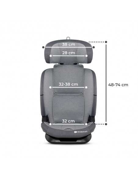 Kinderkraft Car Seat Oneto3 i-Size 76-150cm-Cool Grey kinderkraft