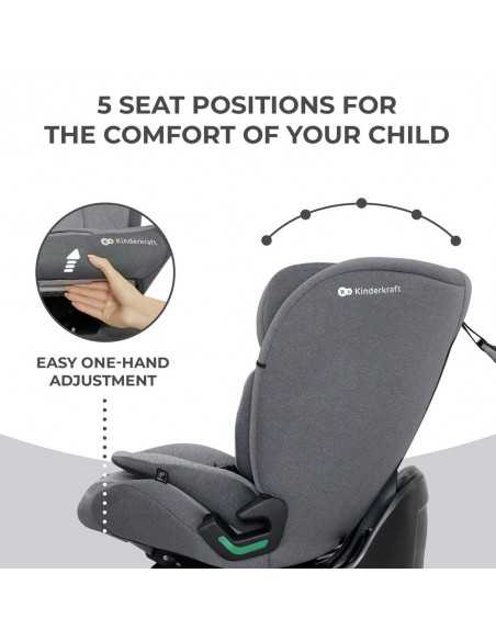 Kinderkraft Car Seat Oneto3 i-Size 76-150cm-Cool Grey kinderkraft