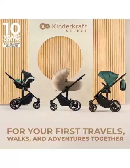 Kinderkraft PRIME 2 Travel System 3in1 Bundle-Dark Green kinderkraft