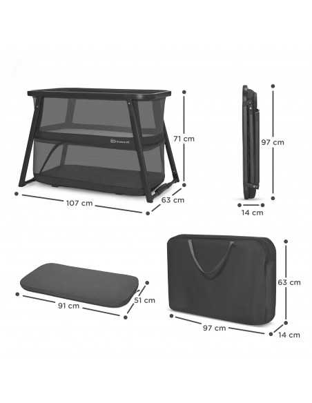 Kinderkraft Travel Cot 2in1 Sofi Plus-Black kinderkraft