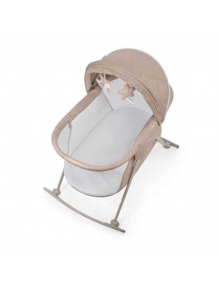 Kinderkraft 3in1 Lovi Rocking Cot, Cradle & Travel Cot-Beige kinderkraft