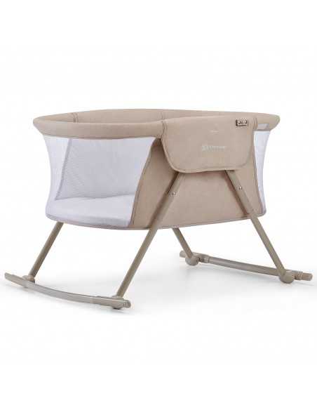 Kinderkraft 3in1 Lovi Rocking Cot, Cradle & Travel Cot-Beige kinderkraft