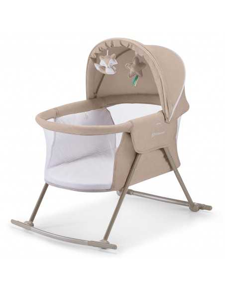 Kinderkraft 3in1 Lovi Rocking Cot, Cradle & Travel Cot-Beige kinderkraft