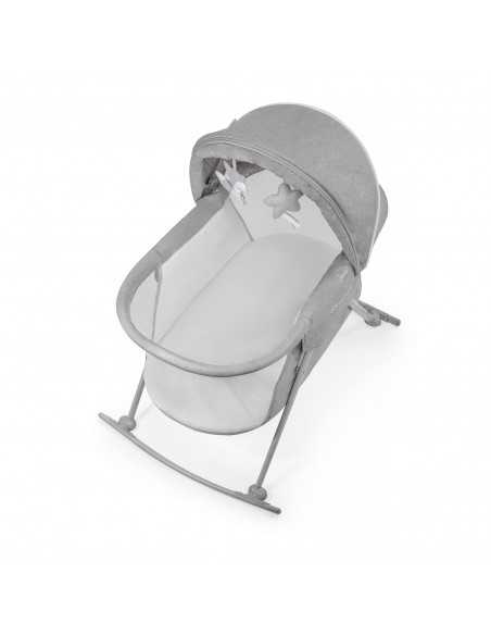 Kinderkraft 3in1 Lovi Rocking Cot, Cradle & Travel Cot-Grey kinderkraft