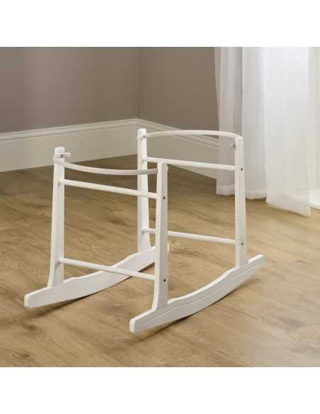 Clair de Lune Standard Rocking Moses Basket Rocking Stand-White Clair De Lune