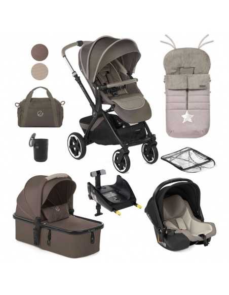 Jane Crosslight Micro Koos iSize R1 10 Piece Travel System Bundle-Oak Milk Johnston Prams