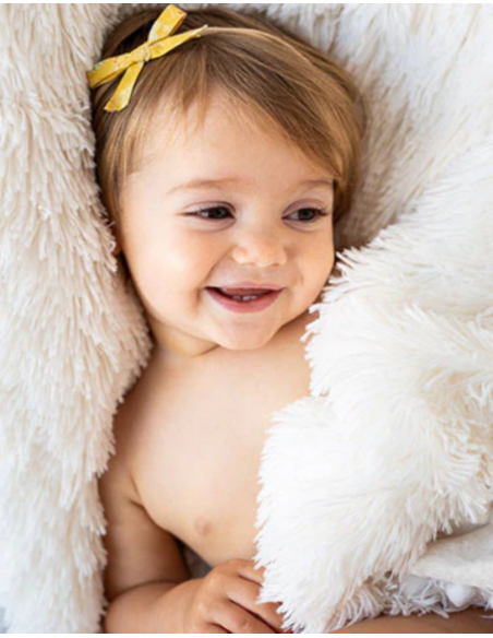 Bizzi Growin Koochicoo Fluffy Baby Blanket/Shawl-Porcelain Cream Bizzi Growin