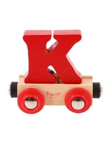 Bigjigs Rail Rail Name Letters K-Dark Red