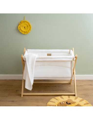 Clair de Lune Organic Folding Crib-White Clair de Lune Organic Folding Crib-White
