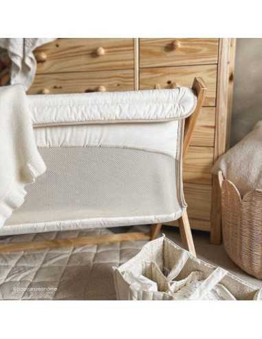 Clair de Lune Organic Folding Crib-Cream Clair de Lune Organic Folding Crib-Cream