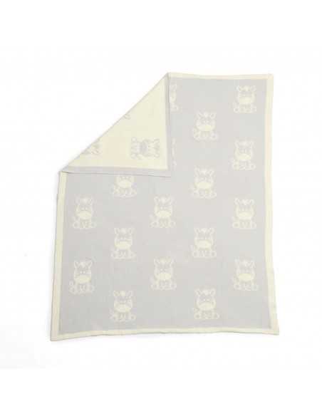 Clair de Lune Reversible Knitted Blanket-Zebra Clair De Lune