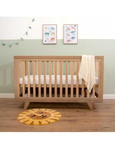Clair de Lune Oak Cot Bed-Natural Oak Clair de Lune Oak Cot Bed-Natural Oak