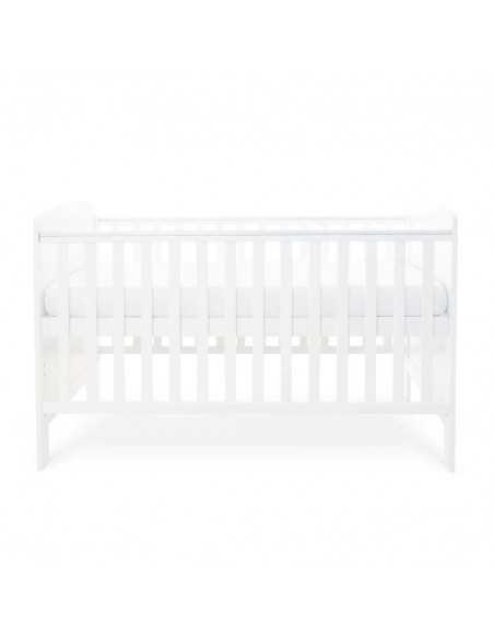 Ickle Bubba Coleby Classic Cot Bed (140 x 70cm)-White With Fibre Mattress Ickle Bubba