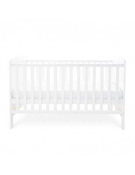 Ickle Bubba Coleby Classic Cot Bed (140 x 70cm)-White With Fibre Mattress Ickle Bubba