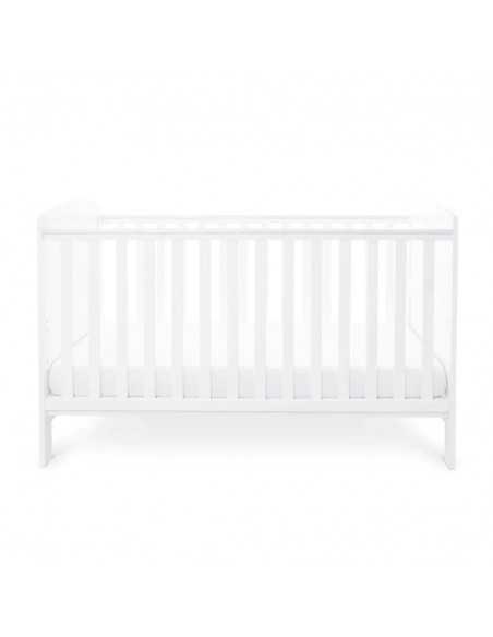 Ickle Bubba Coleby Classic Cot Bed (140 x 70cm)-White With Fibre Mattress Ickle Bubba