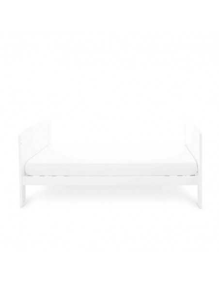 Ickle Bubba Coleby Classic Cot Bed (140 x 70cm)-White With Fibre Mattress Ickle Bubba