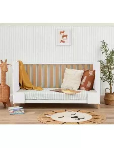 Tutti Bambini Fika Mini Cot Bed-White & Light Oak Tutti Bambini