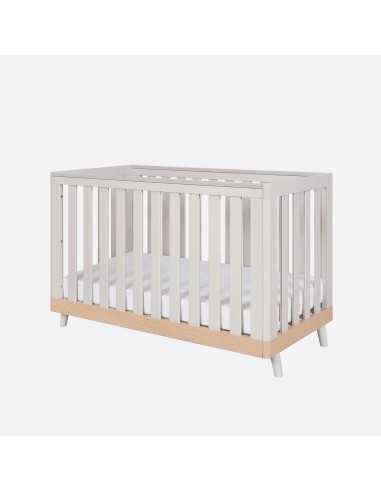 Tutti Bambini Hygge Mini Cot Bed-Light Oak/White Sand