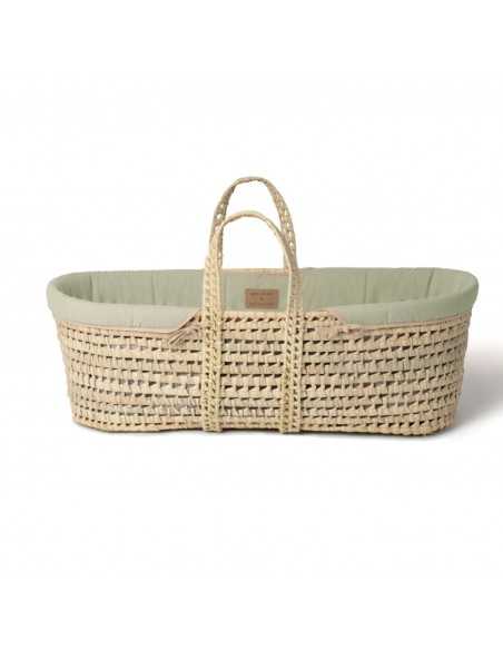 Clair de Lune Organic Palm Moses Basket-Sage Clair De Lune