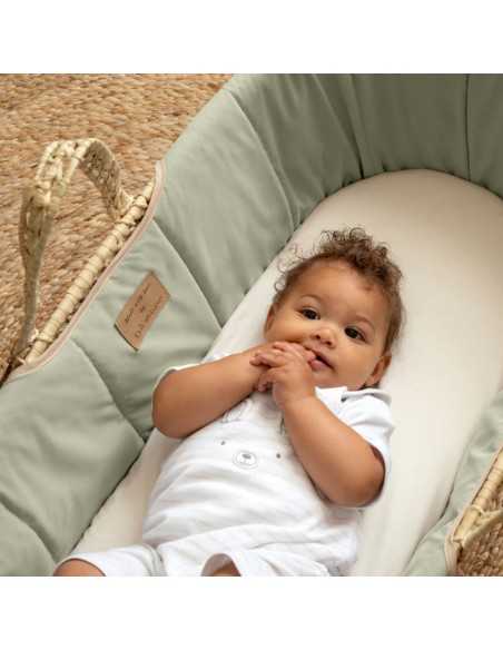 Clair de Lune Organic Palm Moses Basket-Sage Clair De Lune