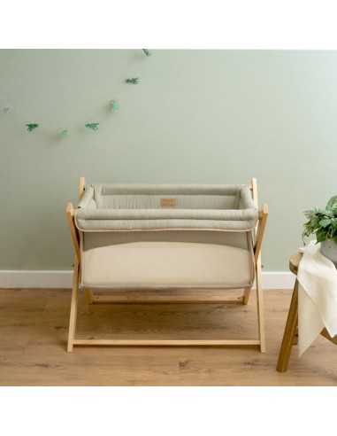 Clair de Lune Organic Folding Crib-Sage Clair de Lune Organic Folding Crib-Sage
