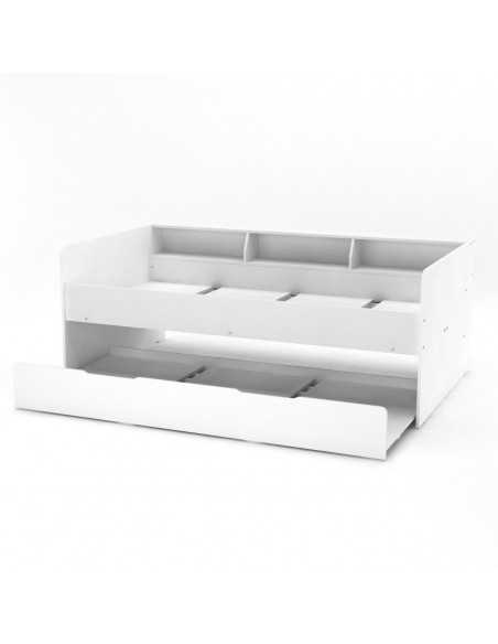 Kidsaw Daybed with Trundle / Pull Out Guest Bed-White Kidsaw