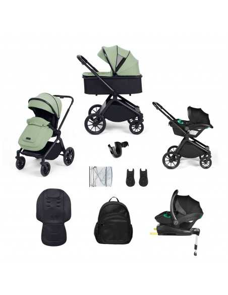 Ickle Bubba Altima All-in-One i-Size Travel System with Isofix Base (Stratus)-Sage Green Ickle Bubba