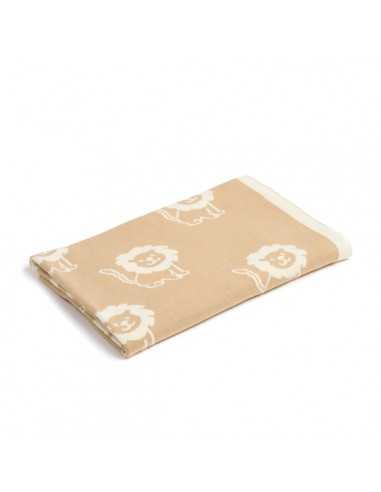 Clair de Lune Knitted Blanket-Lion Natural