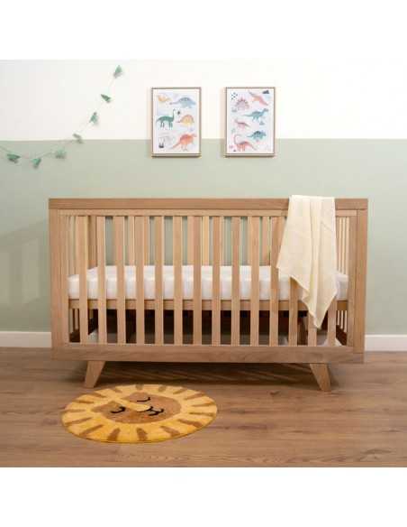 Clair de Lune Oak Cot Bed and Extension Kit Bundle-Natural Clair De Lune