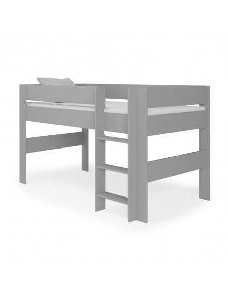 Kidsaw Childrens Mid Sleeper With Desk And Cupboard Bundle-Grey Kidsaw