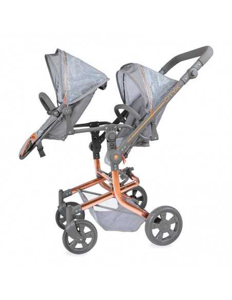 Decuevas Toys Grey Twin Pram Doll Cityx Collection Decuevas Toys
