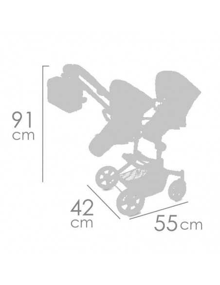 Decuevas Toys Grey Twin Pram Doll Cityx Collection Decuevas Toys
