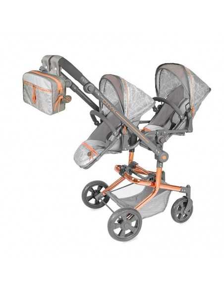 Decuevas Toys Grey Twin Pram Doll Cityx Collection Decuevas Toys