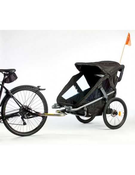 TFK Velo 2 Bicycle Trailer (incl. Drawbar)-Black TFK Buggy