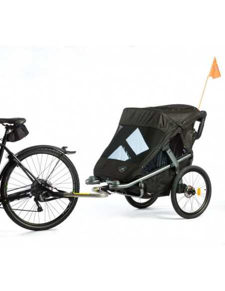 TFK Velo 2 Bicycle Trailer (incl. Drawbar)-Black TFK Buggy