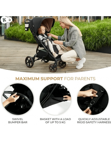 Kinderkraft Baby Stroller Mitzy-Ink Black kinderkraft