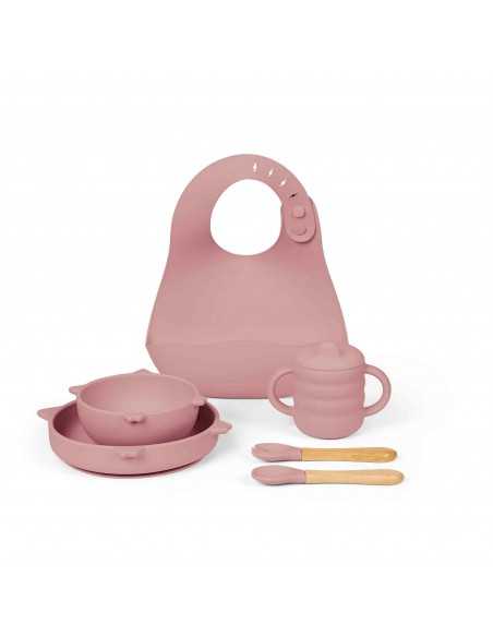 Ickle Bubba 6 Piece Silicone Feeding Set-Pink Ickle Bubba