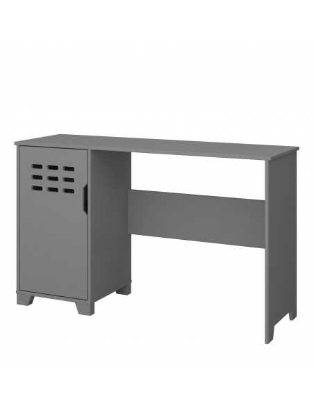 FTG Loke Desk 1 Door in Folkestone-Grey Furniture To Go