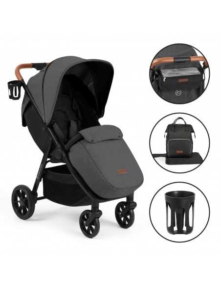 Ickle Bubba Stomp Stride Prime Stroller-Charcoal Grey Ickle Bubba