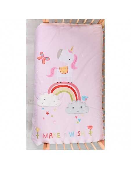 Bizzi Growin Cot Bed Quilt-Rainbow & Unicorns Bizzi Growin
