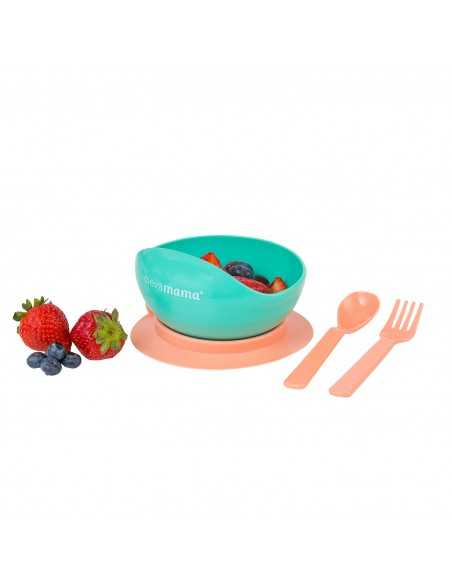 Clevamama Feeding Bowl & Cutlery Set With Suction Ring Clevamama