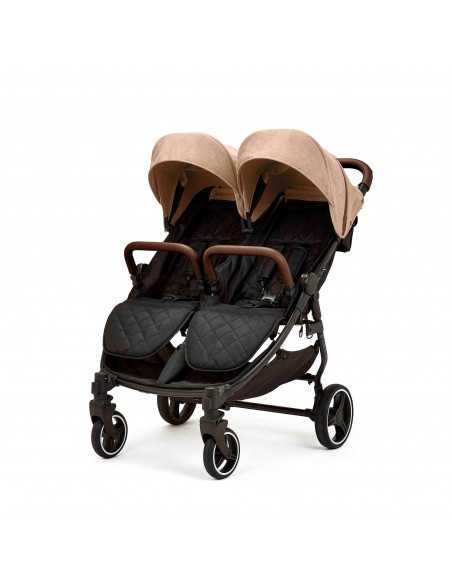 Ickle Bubba Venus Double Stroller-Biscuit Ickle Bubba